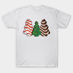 Christmas Treen Snack Cakes and Brownie T-Shirt